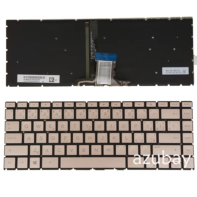Pink Backlit HP 14-cd Replacement Keyboard CZ SK | AZUBAY