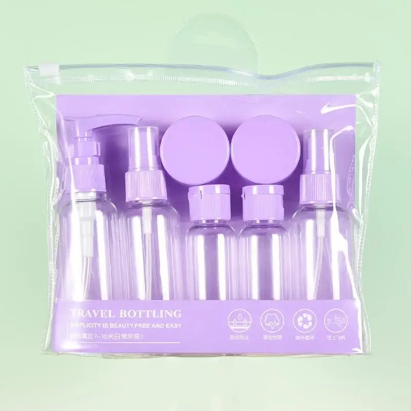 Travel Refillable Bottle Set – Portable Cosmetic Containers 8 Pc