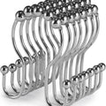 304 Stainless Steel Double Hook Shower Curtain Rings