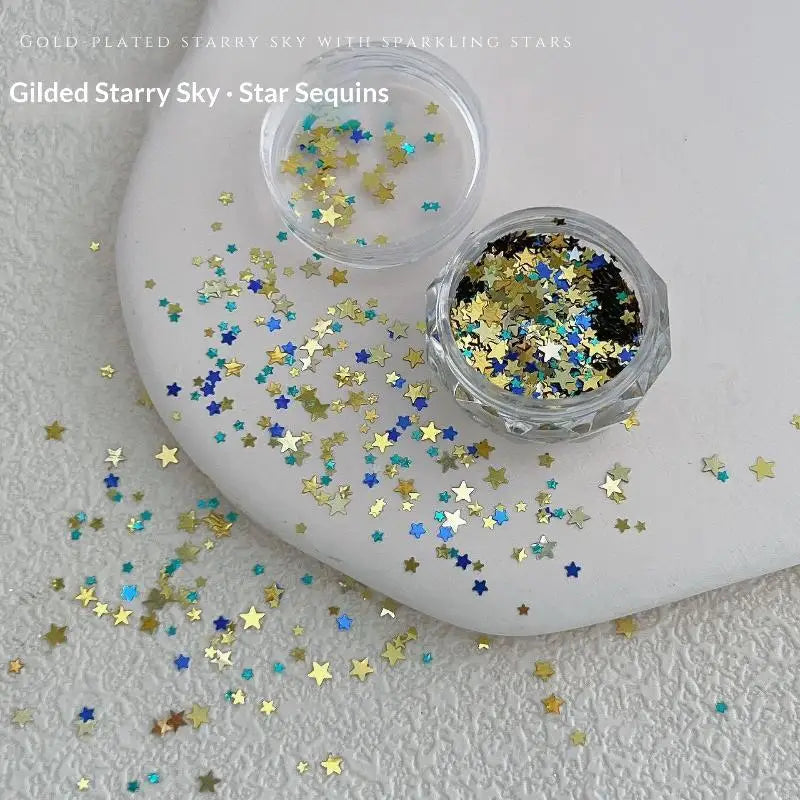 12-Grid Holographic Glitter Nail Art Sequins – DIY Manicure Set