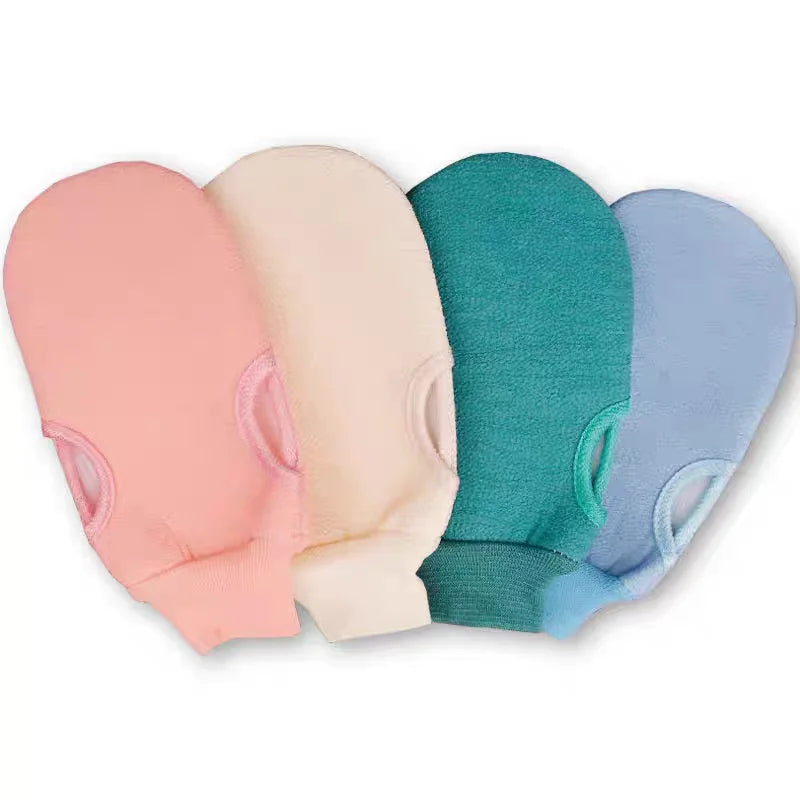 Double-Sided Exfoliating Shower Gloves – Body Scrubber Mitten
