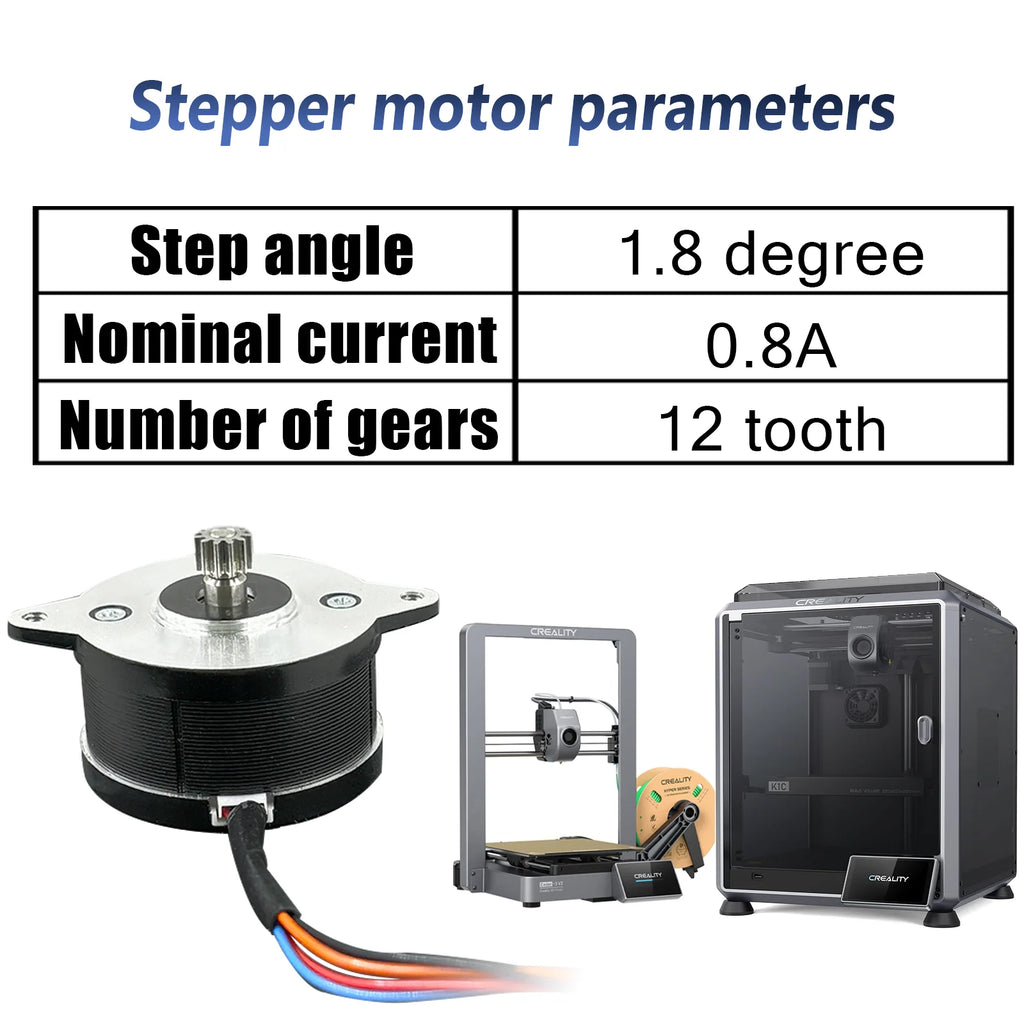 Creality K1 Extruder Stepper Motor 12 Tooth Gear – K1C, Ender 3 V3