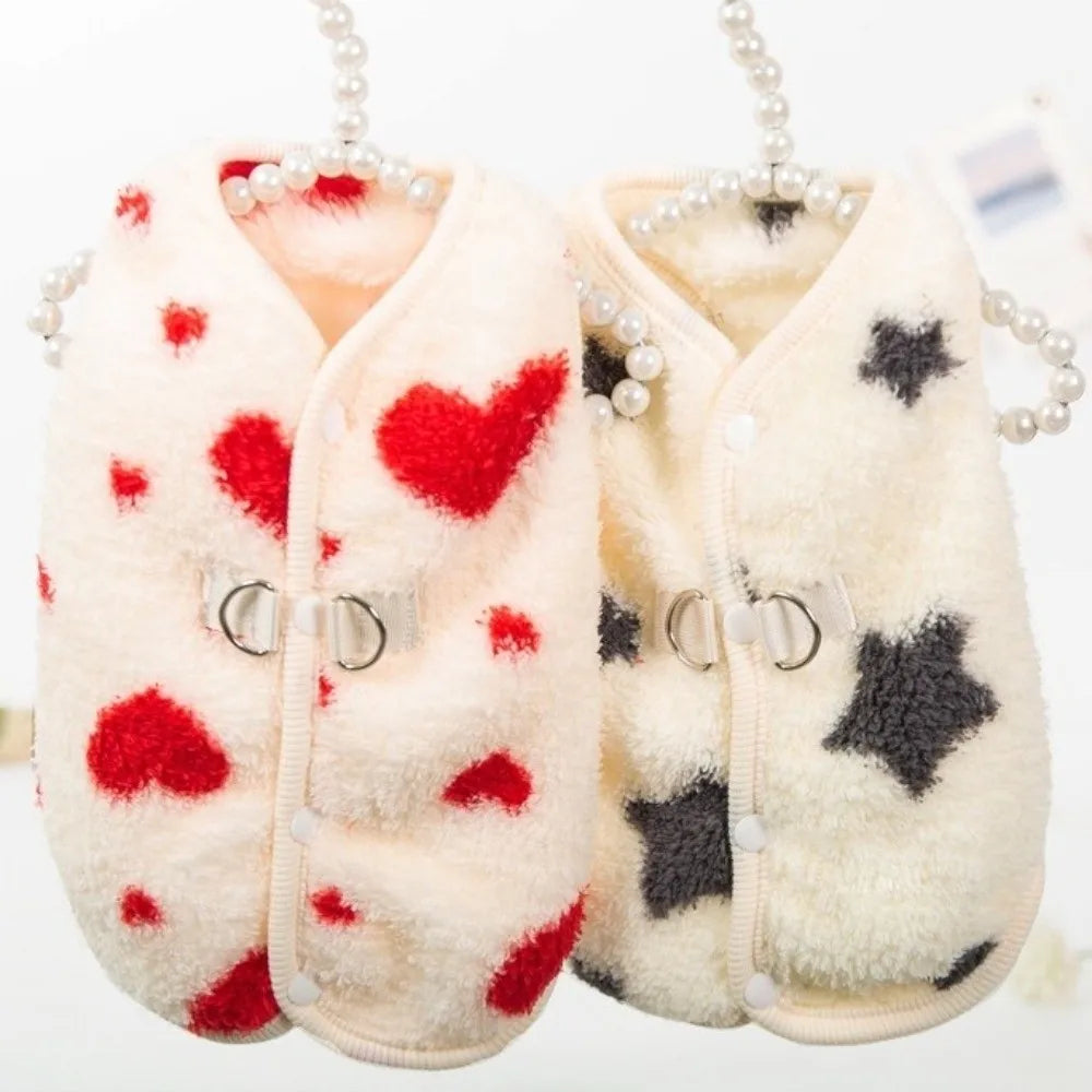 Windproof Fleece-Lined Dog Hoodie Coat – Warm Winter Pet Jacket