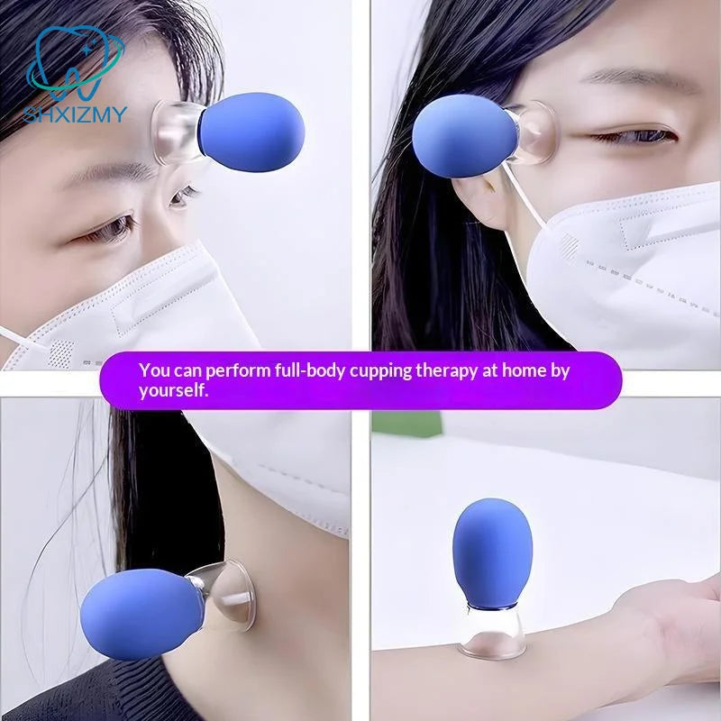 6-Piece Facial Cupping Massage Set – Silicone & Glass
