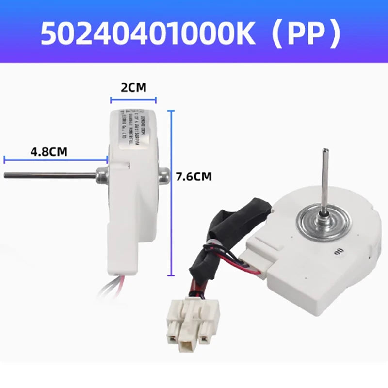 Refrigerator Cooling Fan Motor 50240401000K DC12V 4.5W Replacement