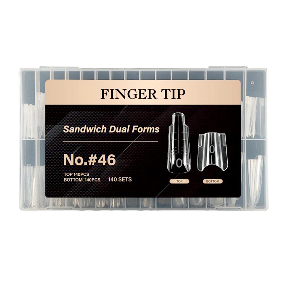 Sandwich Nail Dual Forms – Multi-Size Acrylic Molds for Extensions
