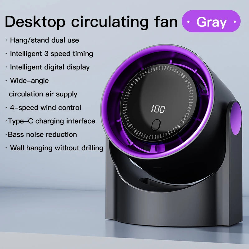 Wireless Portable Air Circulator Fan – Desktop Wall Ceiling