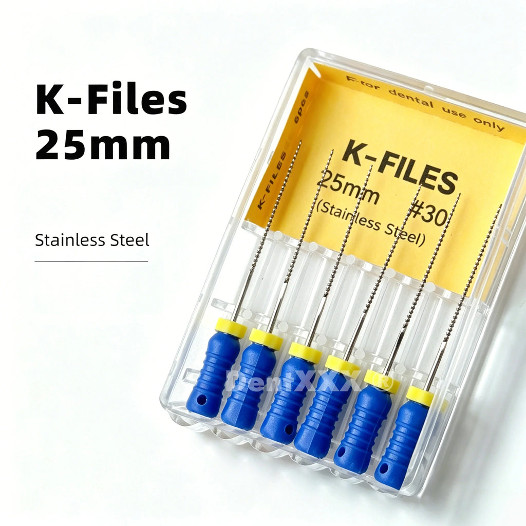 6-Piece Stainless Steel 25mm Precision Hand File Set