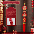 Chinese New Year Lucky Hanging Ornament – Red & Gold Knot
