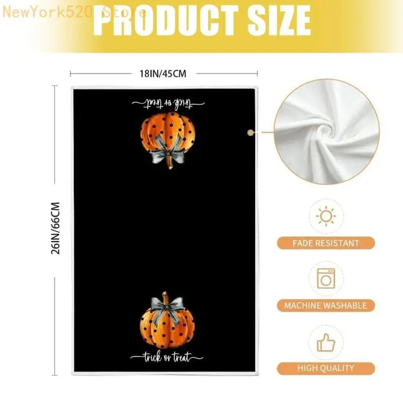 Thanksgiving Pumpkin Hand Towels – Soft Absorbent 2-Pack