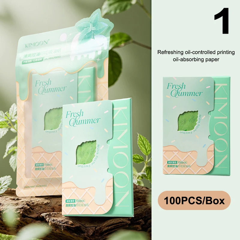 100 Sheets Face Oil Blotting Paper – Portable Matte Wipes