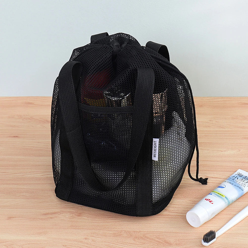 KindFuny Mesh Beach Bag – Drainage Tote Shoulder Bag