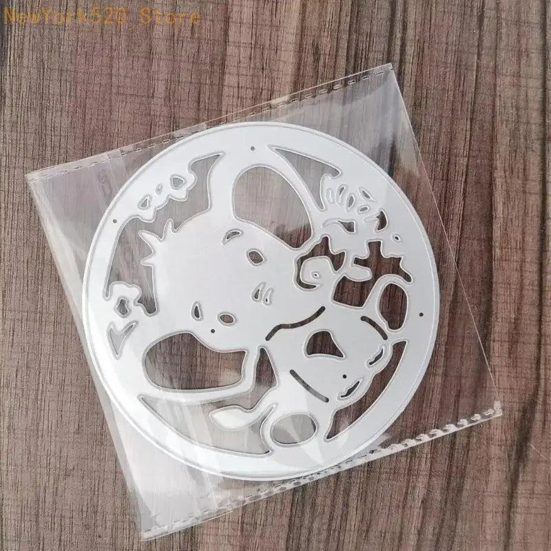 Elephant Round Embossing Cutting Die – Cards & Scrapbooking