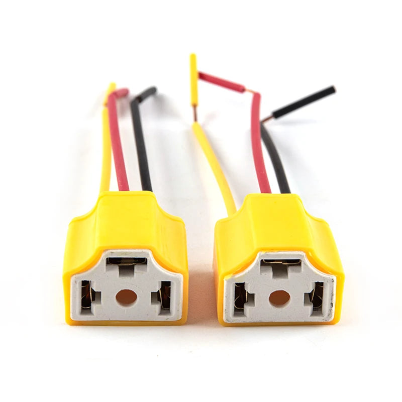 5-Pack H4 High-Temp Ceramic Car Headlight Socket Plug