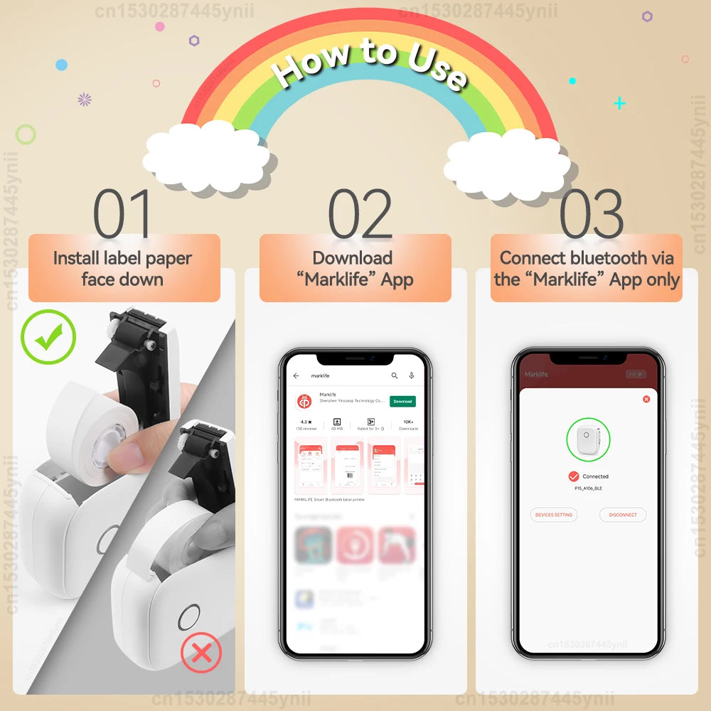Labelwell P12 Bluetooth Label Maker – Portable Thermal Printer