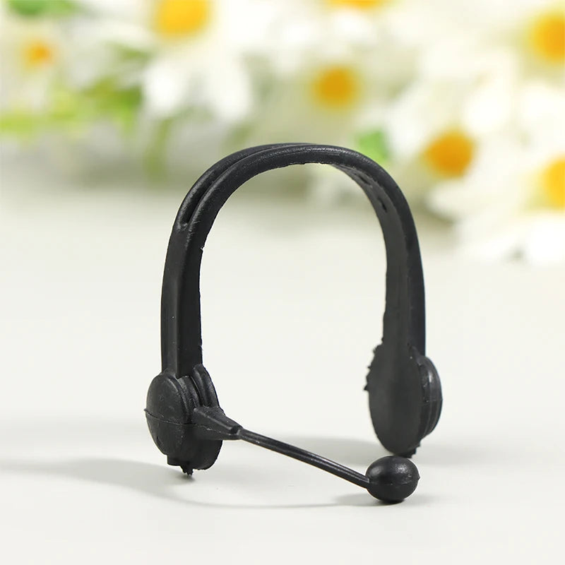 2Pcs 1:12 Dollhouse Miniature Headphone Model Décor Accessories