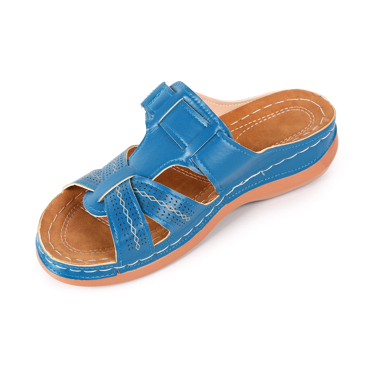 Women's Open Toe Wedge Sandals – Anti-Slip Breathable Flats