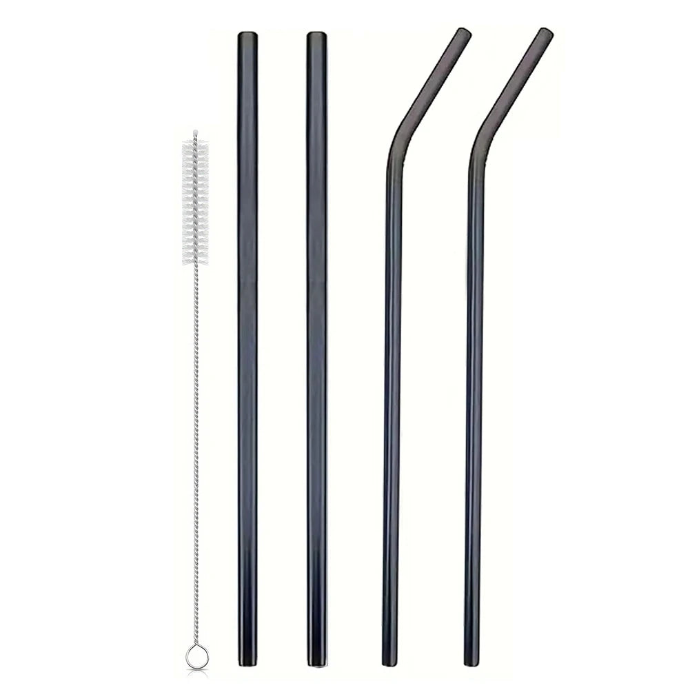 4-Pack Reusable Stainless Steel Straws for 40oz Tumblers