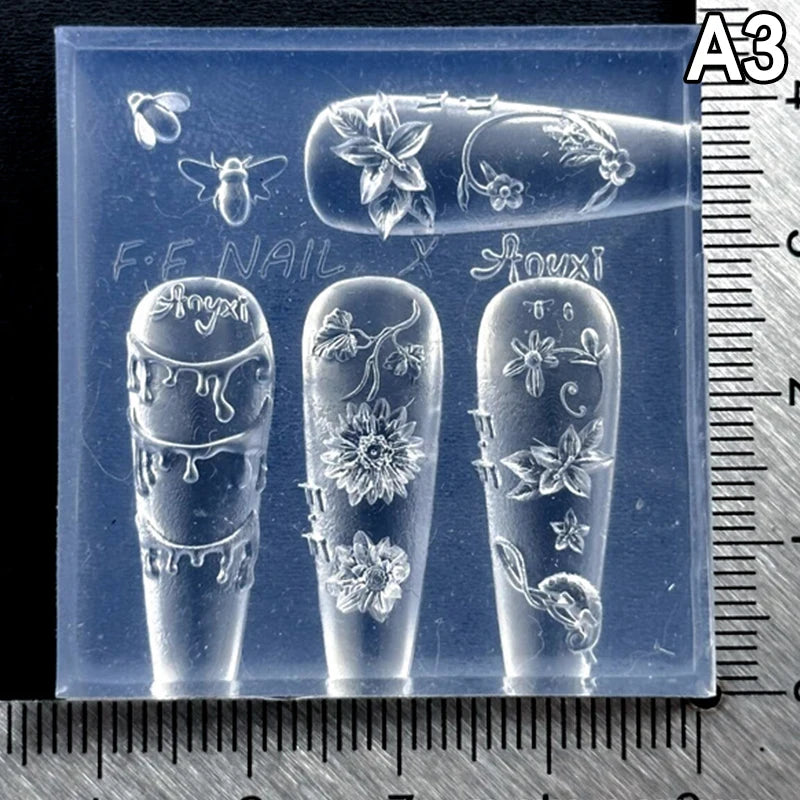 Butterfly Silicone Nail Art Carving Mold – DIY Manicure Stencil