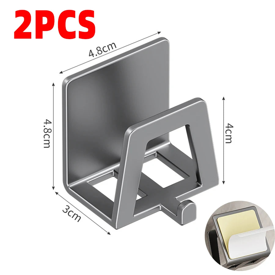 Stainless Steel Sink Sponge Rack Self-Adhesive Kitchen Organizer