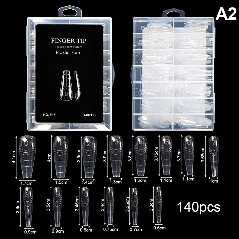 Eagle Talon False Nail Tips Clear Stiletto 70/140/150pcs