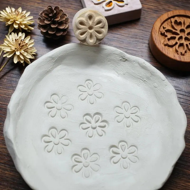 Pottery Clay Texture Stamp Seal Set – National Style Craft