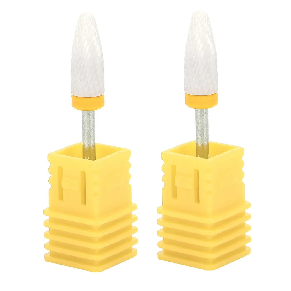 2-Pack Ceramic Corn Head Nail Drill Bits – Extra Fine Grinding