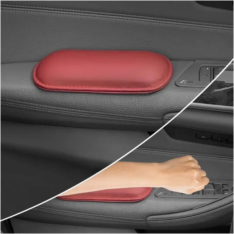 2PCS Car Door Armrest Pads – Leather & Memory Foam Universal Fit
