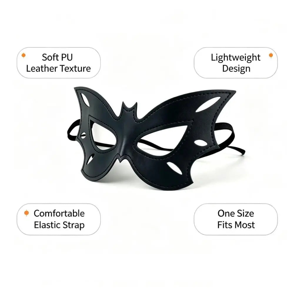 PU Leather Masquerade Mask – Bat Cat Bunny Halloween Cosplay
