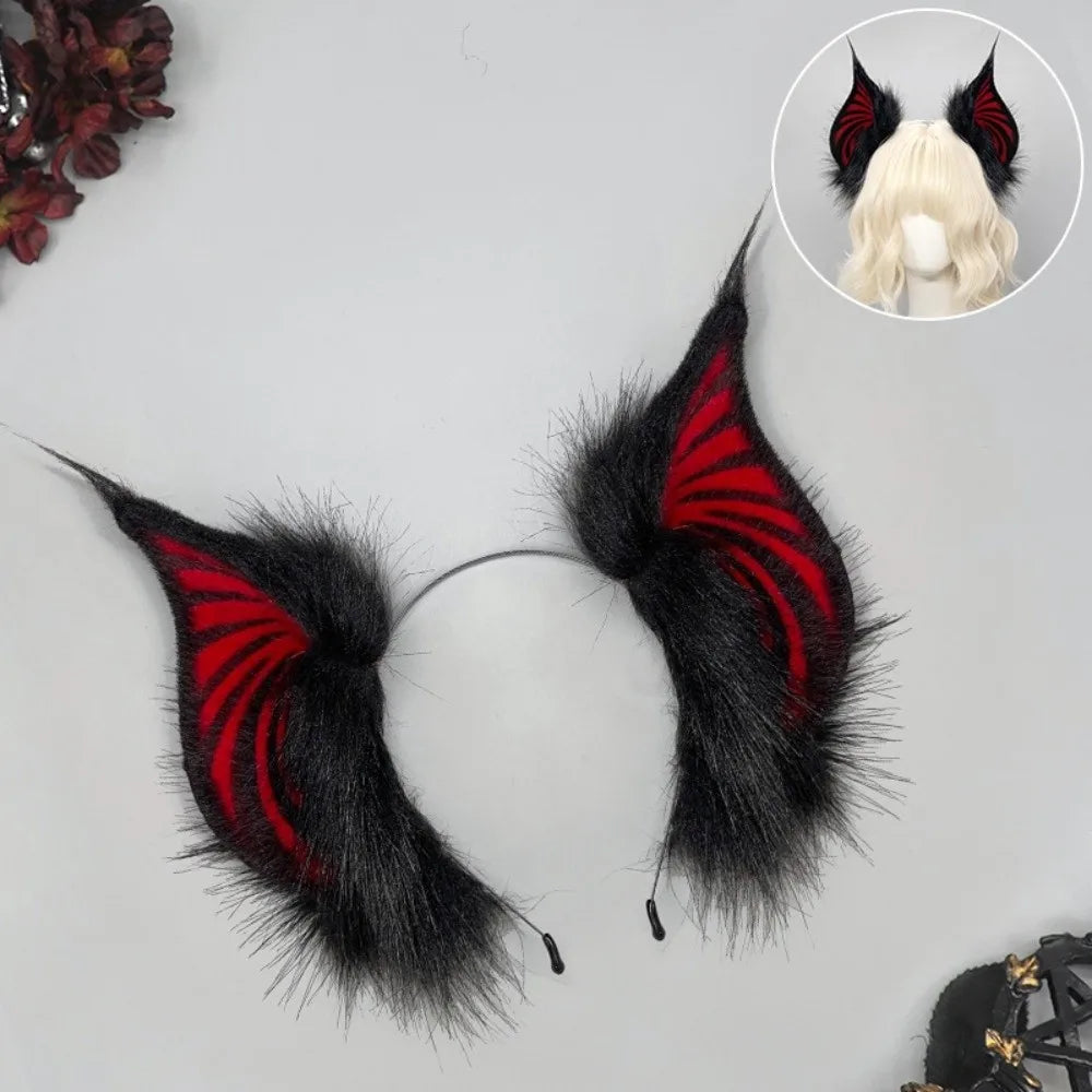 Plush Bat Ears Headband – Anime Cosplay & Halloween Accessory