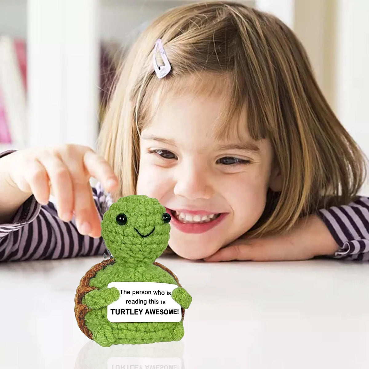 Handmade Crochet Turtle Ornament – Cute Inspirational Gift