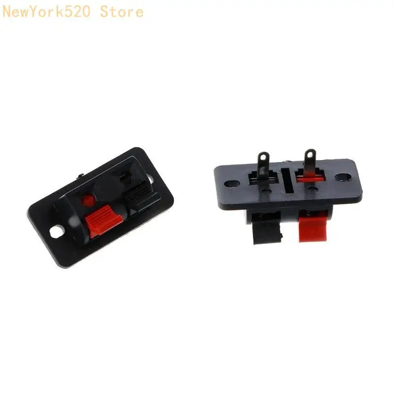 10-Pack Spring-Loaded Push-In Speaker Terminal Connectors
