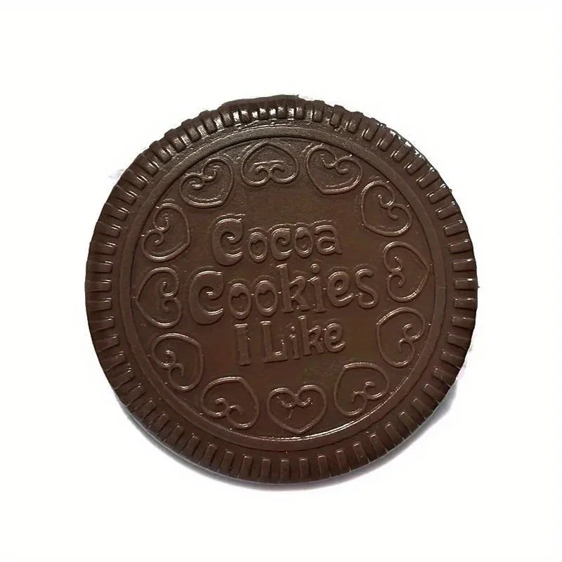 Chocolate Biscuit Folding Pocket Makeup Mirror with Comb