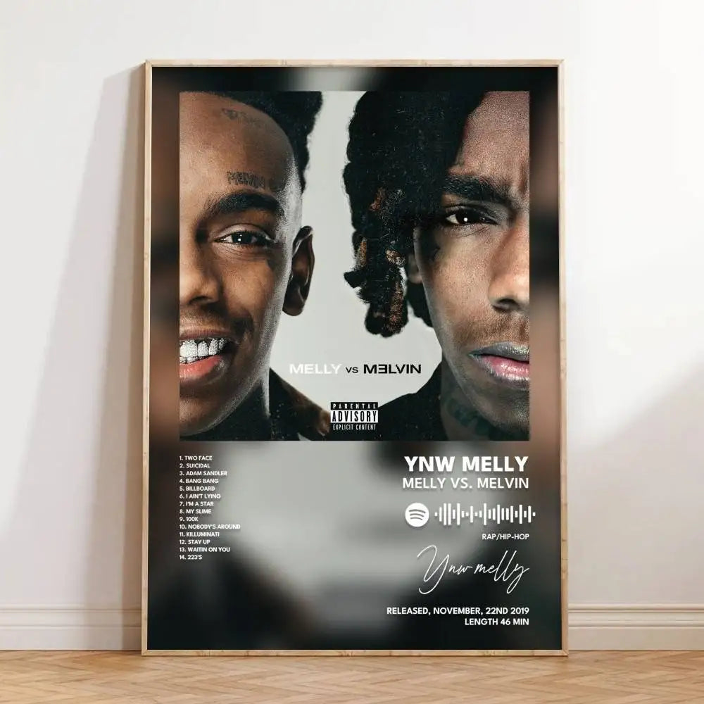 YNW Melly Waterproof Self-Adhesive Art Poster | Wall Decor
