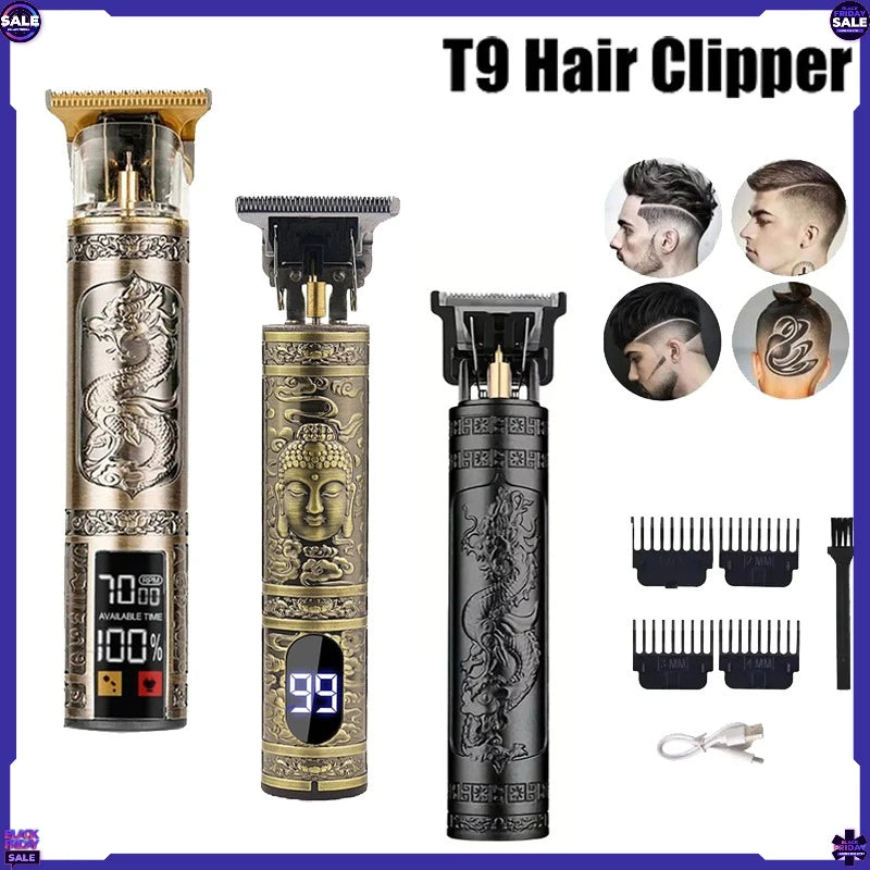 XMSJ T9 Rechargeable Men's Hair Clipper & Trimmer – 120Min