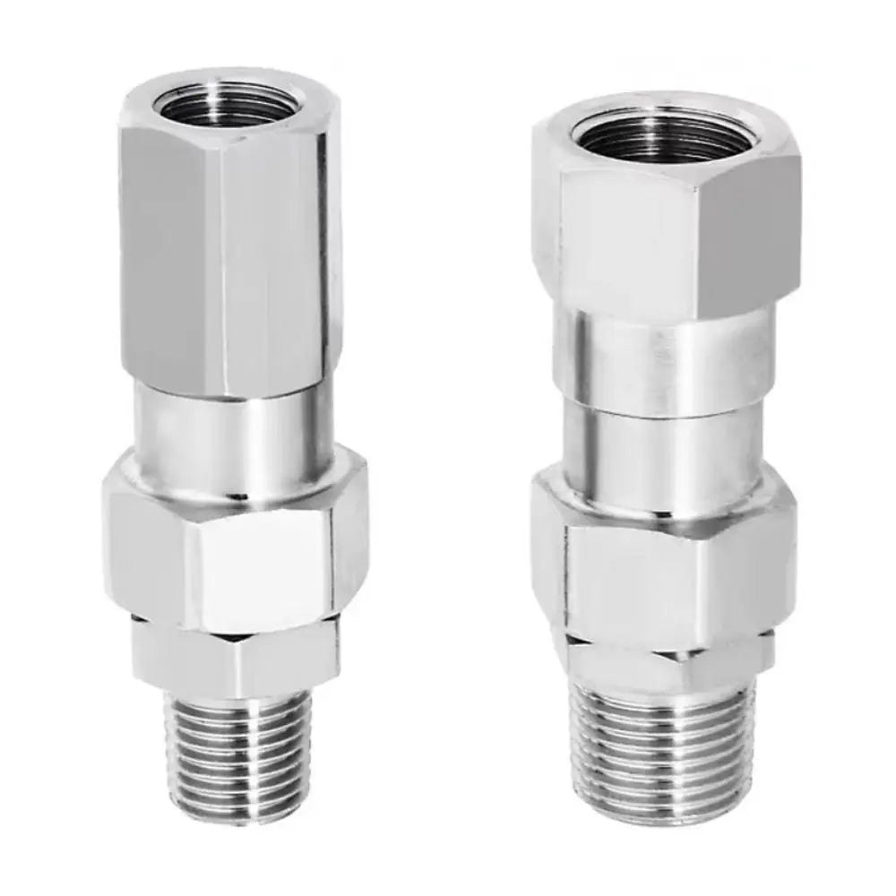 360° Stainless Steel Pressure Washer Swivel Joint 1/4 & 3/8" NPT