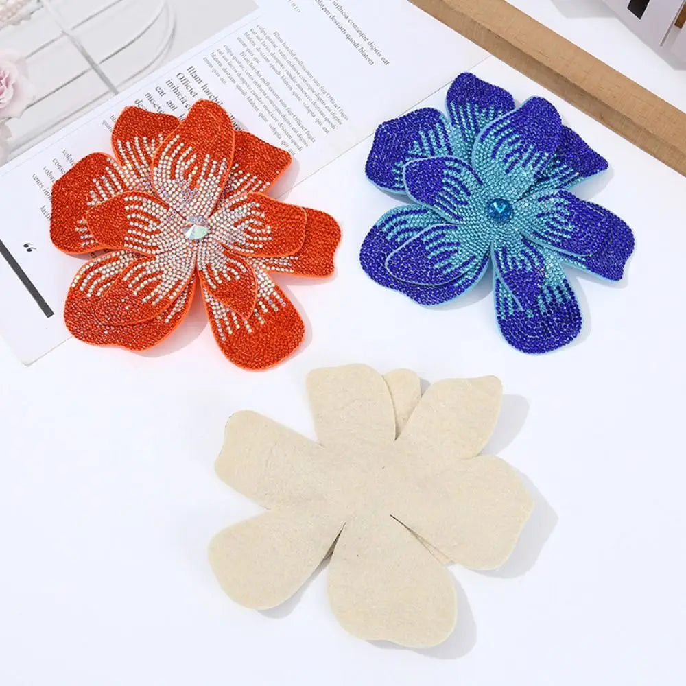 3D Rhinestone Flower Sew-On Applique Patch | DIY Craft