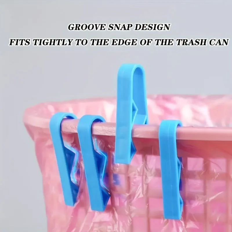 10-Pack Trash Can Clips – Non-Slip Trash Bag Holder Side Clips