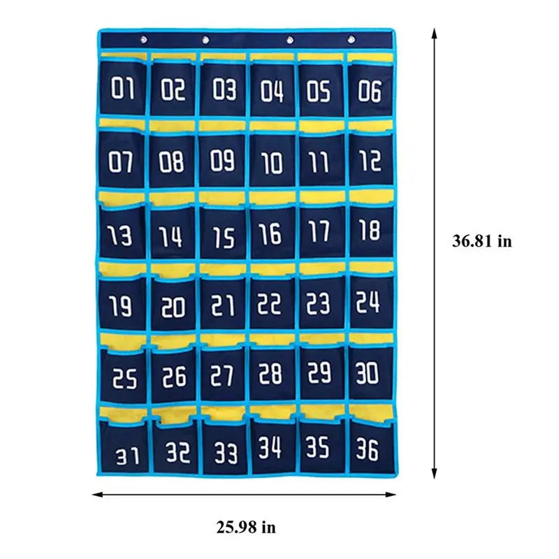 36-Pocket Numbered Hanging Phone Storage Bag – 4-Pack