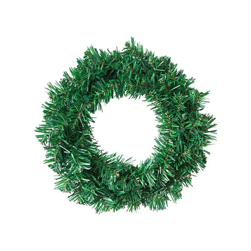 Artificial Green PVC Wreath 40cm – Christmas & Fall Door Décor