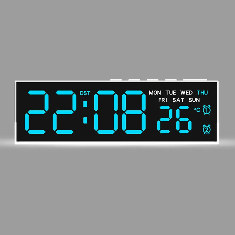 USB LED Digital Alarm Clock with Mood Light, Temp & DST