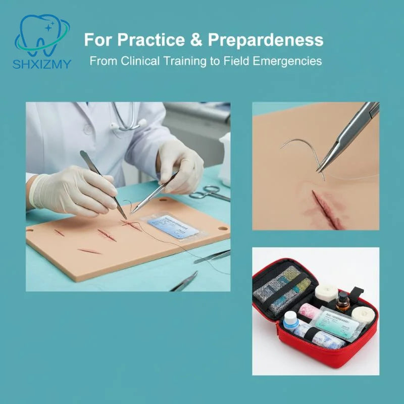 12-Pc Suture Practice Kit – Nylon Polyester Thread Training Set
