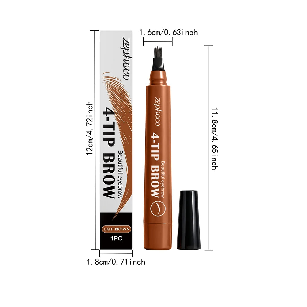 Misscheering Light Brown Microblading Eyebrow Pen 24Hr Wear