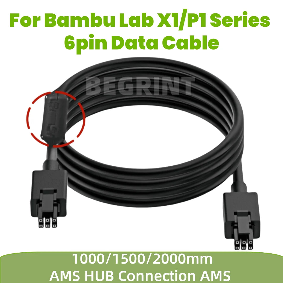 Bambu Lab X1/P1 6-Pin AMS HUB Data Cable 1.5M – BEGRINT