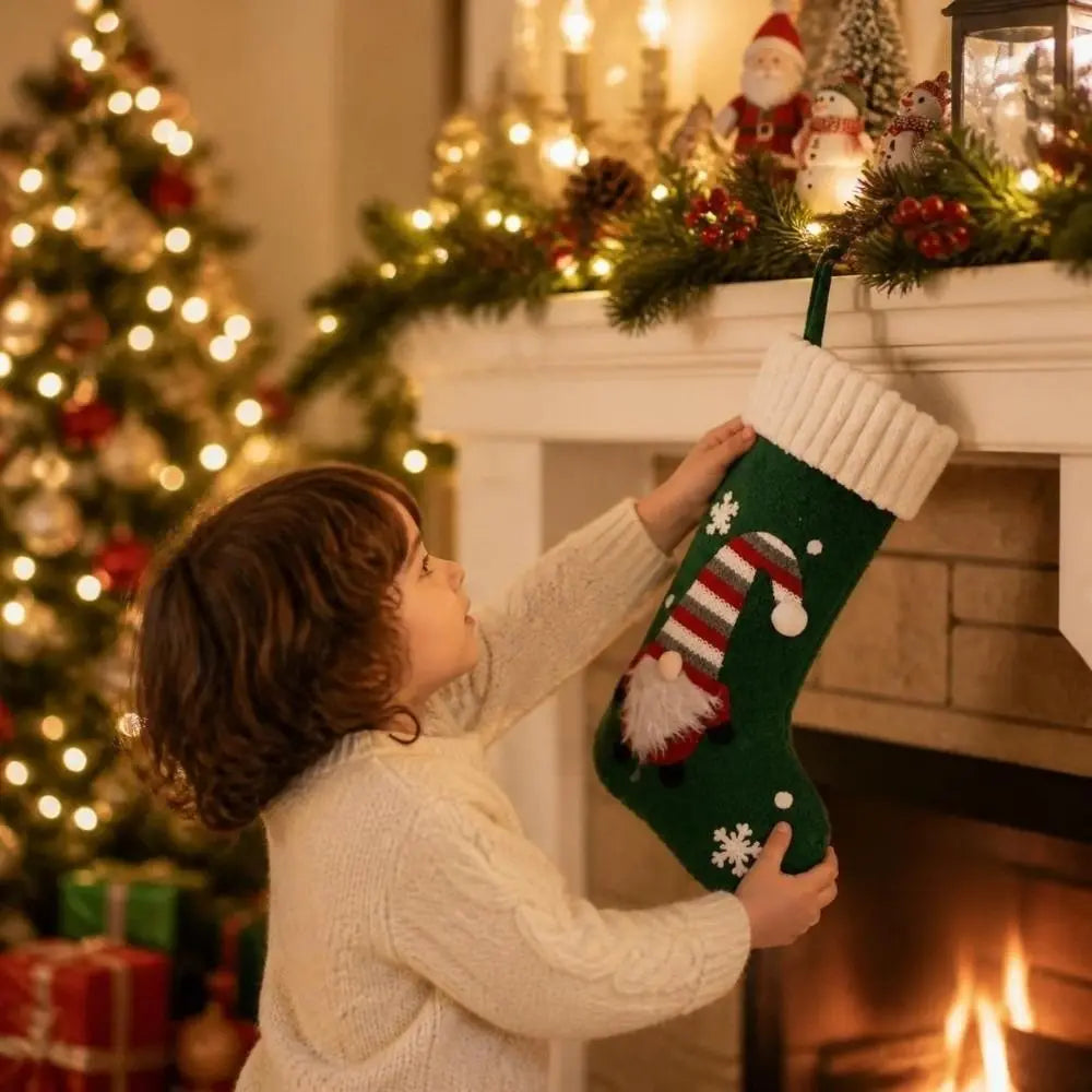 Faceless Rudolph Plush Christmas Stocking 40x26cm Gift Bag