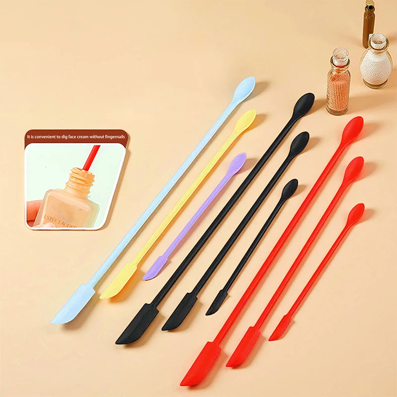 3-Piece Silicone Dual-End Scraper Spatula & Spoon Set