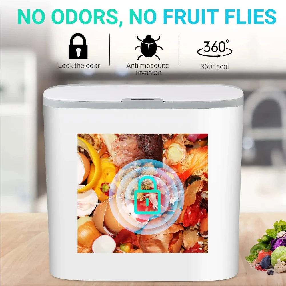 Touchless Motion Sensor Trash Can – Slim Waterproof Bin