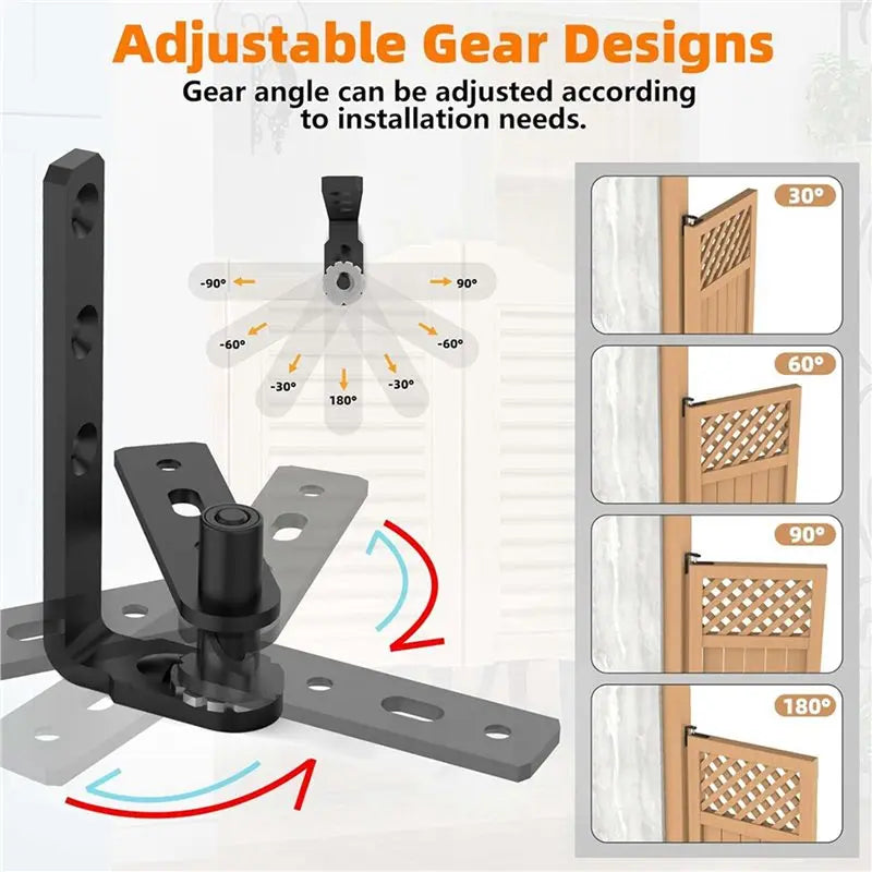 4-Pack Black Cafe Saloon Swinging Door Hinges – Stainless Steel