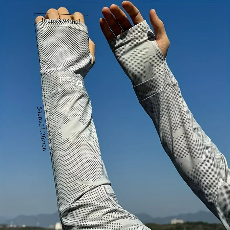 Ice Silk Arm Sleeves UPF 50+ Cooling UV Protection – Outdoor