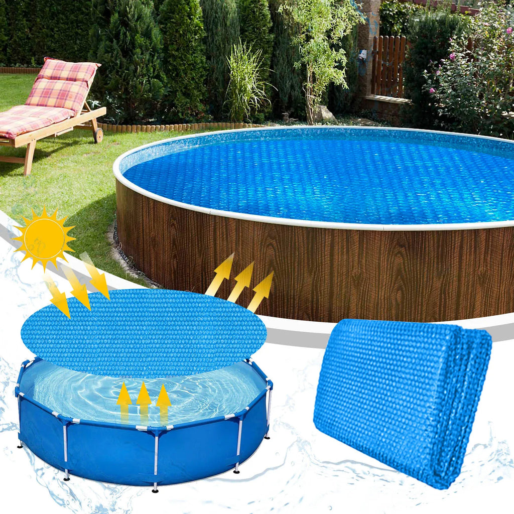 Round Solar Pool Cover – Thermal Blanket for Above Ground Pools